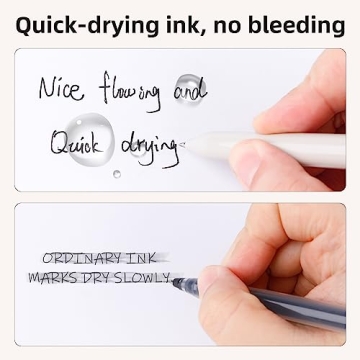 NUSIGN 0.5mm Quick Dry Black Ink Gel Pens 5 Pack