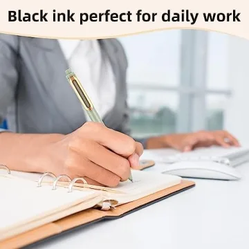 NUSIGN 0.5mm Quick Dry Black Ink Gel Pens 5 Pack