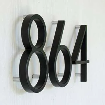 Elegant Floating 5-Inch House Number for Modern Homes