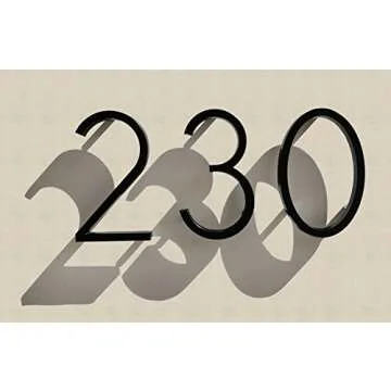 Elegant Floating 5-Inch House Number for Modern Homes