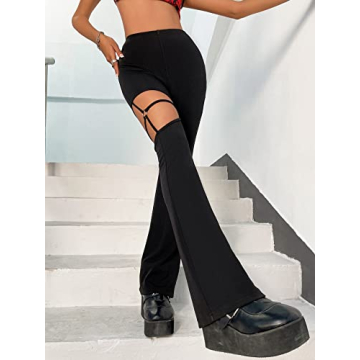 OYOANGLE Women's Bootcut Flare Leg Pants for Trendy Style