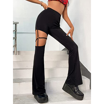 OYOANGLE Women's Bootcut Flare Leg Pants for Trendy Style