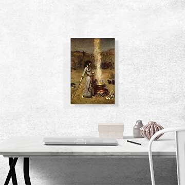 ARTCANVAS Magic Circle 1886 Canvas Art Print Stretched Framed Painting Picture Poster Giclee Wall De...