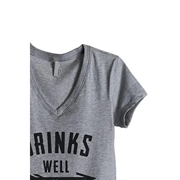 Thread Tank Women's Relaxed V-Neck Stylish Summer T-Shirt