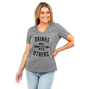 Thread Tank Women's Relaxed V-Neck Stylish Summer T-Shirt