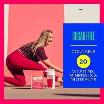 AdvoCare Spark Energy Drink Mix - Sugar-Free Vitamin & Amino Acid Supplement for Focus & Energy - Cherry Flavor, 14 Stick Packs