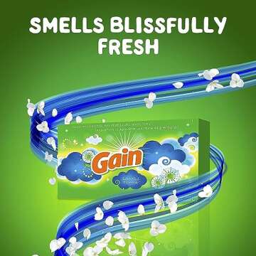Gain Fabric Softener Dryer Sheets, Blissful Breeze, 120 Count