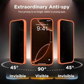 Magnetic for iPhone 16 Pro Case with Camera Control Button,Compatible with MagSafe,[Full Camera Protection][Privacy Screen Protector]Non-slip Matte Translucent iPhone 16 Pro Phone Cover(Bright Orange)