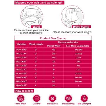 Atbuty Short Torso Waist Trainers Cincher Corset Underbust Body Shaper Latex Sport Girdle (Black (9'' Short Torso, 9 Steel Bones), M)