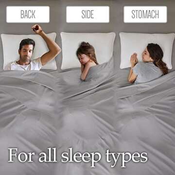 lalaLOOM Microfiber Down Alternative Cotton Bed Pillows for Sleeping, Queen, Set of 2, Breathable Firm Supportive Pillow, Soft Plush 250 Thread Count, Easy Clean, Back Stomach Side Sleepers, 20x30