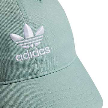 adidas Originals Men's Relaxed Fit Strapback Hat, Hazy Green, One Size