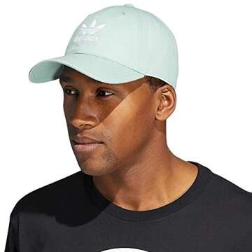 adidas Originals Men's Relaxed Fit Strapback Hat, Hazy Green, One Size