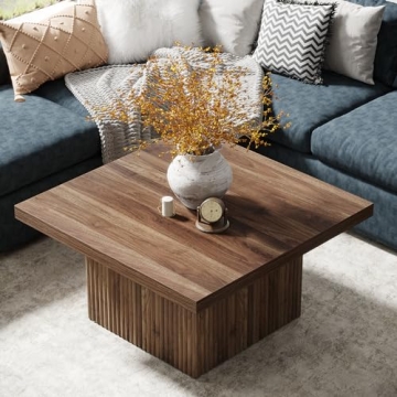 Tribesigns Square Coffee Table - Elegant Mid-Century Design