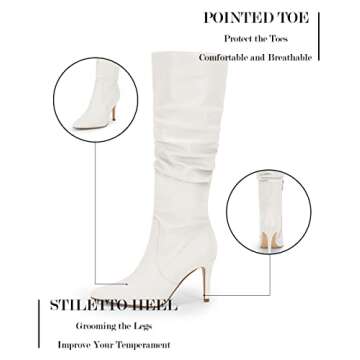 Rilista Women's Knee High Stiletto Boots for Fashion Lovers