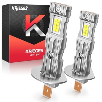 Krieges 2024 H1 Fog Bulbs - Mini Size, 6500K Waterproof