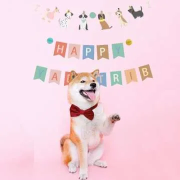 Dog Party Happy Birthday Banner for Celebrations