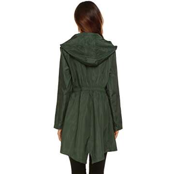 LOMON Women Raincoat Packable and Lightweight For Travel Outdoor Hooded Waterproof hiking Jacket