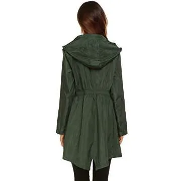 LOMON Women Raincoat Packable and Lightweight For Travel Outdoor Hooded Waterproof hiking Jacket