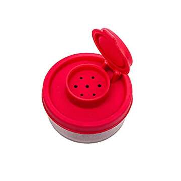 DILYluer Salt and Pepper Shakers Moisture Proof Set Mini Salt Shaker Camping Picnic Lunch Boxes Spice Jar Dispenser (Red, 4x)