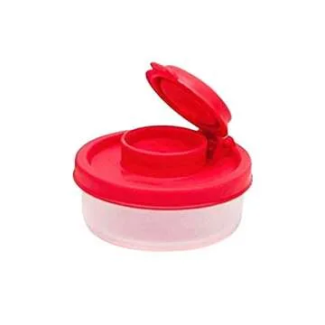 DILYluer Salt and Pepper Shakers Moisture Proof Set Mini Salt Shaker Camping Picnic Lunch Boxes Spice Jar Dispenser (Red, 4x)