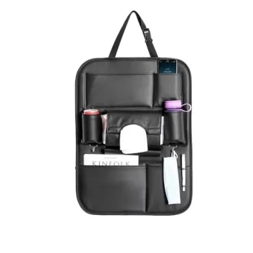 PU Leather Car SeatBack Organizer for Parents & Pet Owners