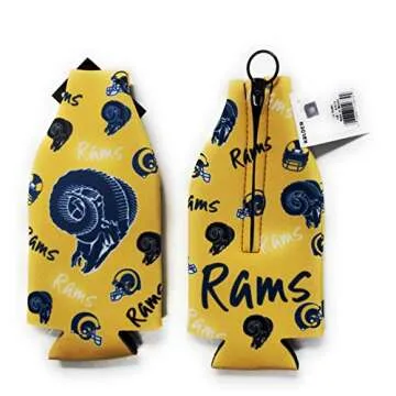 Los Angeles Rams Retro Flashback Design 2-Pack Zipper Bottle Neoprene Beverage