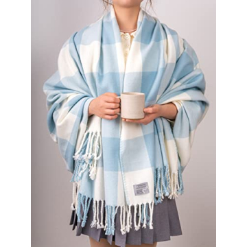 Mellowdy Classic Checkered Blanket - Soft Faux Cashmere Throw