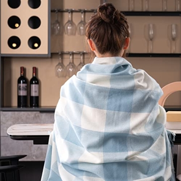 Mellowdy Classic Checkered Blanket - Soft Faux Cashmere Throw