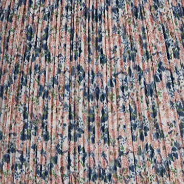 Hardback Shirred Empire Lamp Shade Pink Blue Floral Medium 8" Top x 13" Bottom x 11" Slant x 10.75" High Spider with Replacement Harp and Finial Fitting - Springcrest