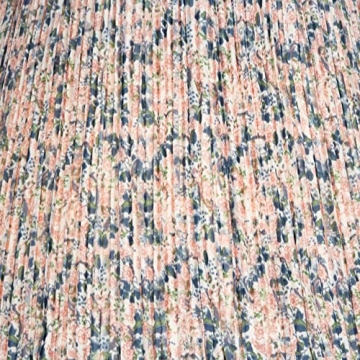 Hardback Shirred Empire Lamp Shade Pink Blue Floral Medium 8" Top x 13" Bottom x 11" Slant x 10.75" High Spider with Replacement Harp and Finial Fitting - Springcrest