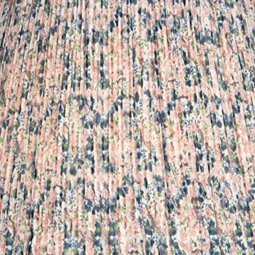 Hardback Shirred Empire Lamp Shade Pink Blue Floral Medium 8" Top x 13" Bottom x 11" Slant x 10.75" High Spider with Replacement Harp and Finial Fitting - Springcrest