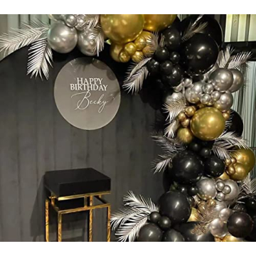 Komiikka 116pcs Gold Silver Balloon Garland Kit