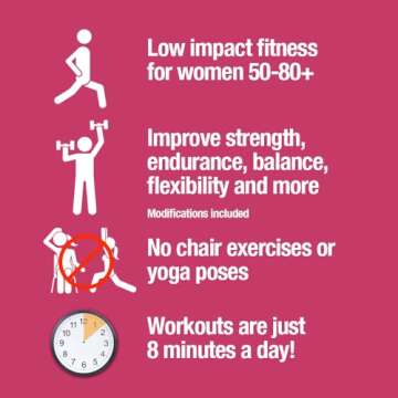 Senior Exercise DVD for Women 50-80+, These Low Impact Exercise Videos Feature Full Body Workouts Designed to Help You Fit Back Into Your Little Black Dress - Improve Energy and Strength