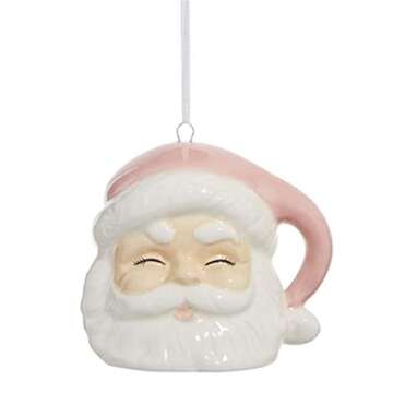 Unique RAZ Imports Pink Santa Ornament for Christmas