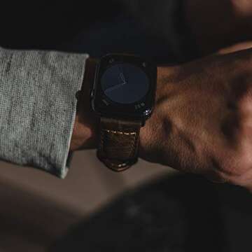 Bullstrap Italian Leather Watch Band for Apple Watch 45-42mm