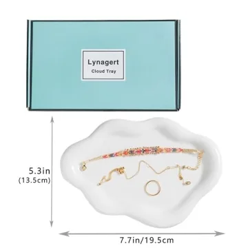 Lynagert Cloud Ceramic Jewelry Tray Organizer Gift