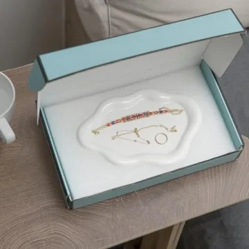 Lynagert Cloud Ceramic Jewelry Tray Organizer Gift