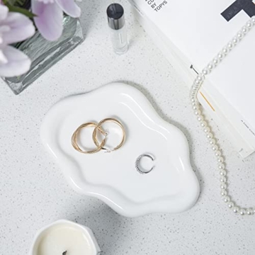 Lynagert Cloud Ceramic Jewelry Tray Organizer Gift
