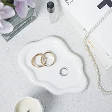 Lynagert Cloud Ceramic Jewelry Tray Organizer Gift