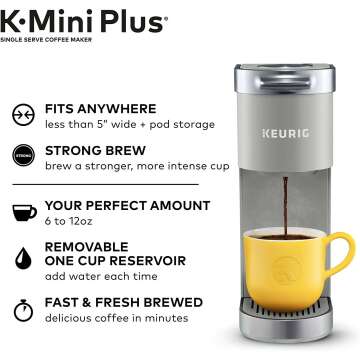 Keurig K-Mini Plus Coffee Maker - Compact Design