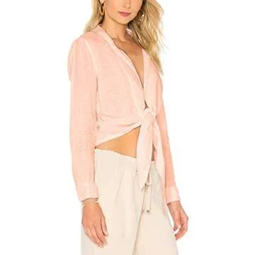 Stylish Women's Long Sleeve Linen Dress for Summer