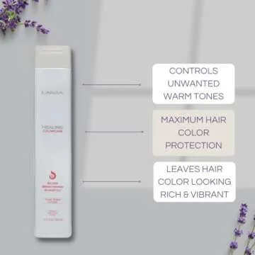L’ANZA Healing ColorCare Silver Brightening Shampoo, for Silver, Gray, White, Blonde & Highlighted Hair - Boosts Shine and Brightness while Healing, Controls Unwanted Warm Tones (1.7 Fl Oz)