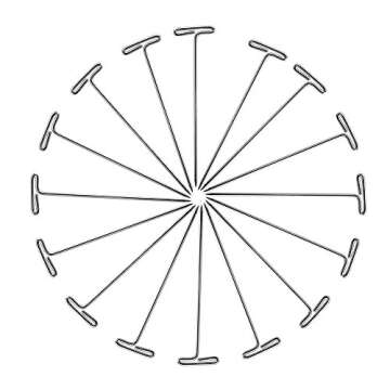 baotongle 70 PCS 2" Wig T-pins with Plastic Transparent Package Box, baotongle Wig T-pins for Holding Wigs and Hair Extensions on Wig Head Silver