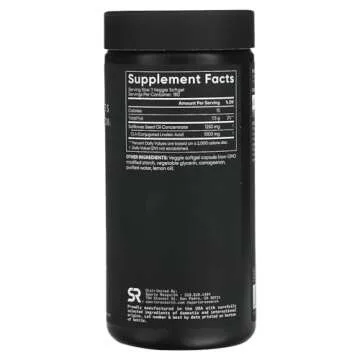 Sports Research Vegan CLA - 1250mg with Active Conjugated Linoleic Acid for Men & Women | Non-GMO, Soy & Gluten Free - 80% (180 Softgels)