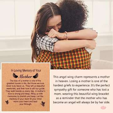 UPROMI Sympathy Gifts for Loss of Mom Bracelet - Beautiful Bereavement Jewelry