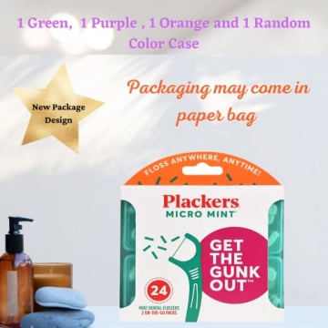 Plackers Micro Flosser with Travel Case for Quick Dental Care