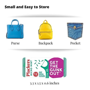 Plackers Micro Flosser with Travel Case for Quick Dental Care