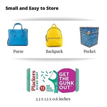 Plackers Micro Flosser with Travel Case for Quick Dental Care