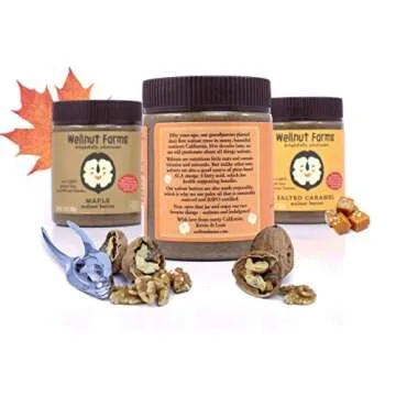 Wellnut Farms Walnut Butter - All Natural Walnut Butter Spread - Plant Based Omega 3 Nut Butter - Vegan, Keto Friendly, Gluten Free - Original (11 oz)