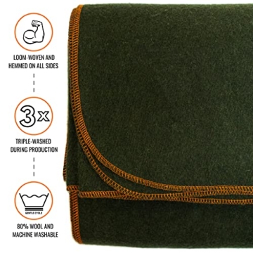 Arcturus Military Wool Blanket for Outdoor Comfort